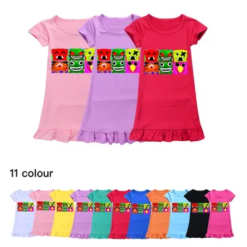 Летняя Ночная рубашка для девочек С Рисунком Сада Банбана, Пижамное Платье для Детей, Ночное Платье для Малышей, Детская Ночная Рубашка, Милая Детская Одежда