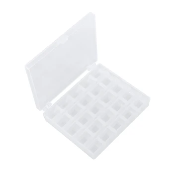 Прозрачный пластик 25 шпулек Катушки для швейной машины С нитками Футляр Для хранения домашних швейных принадлежностей Швейные инструменты