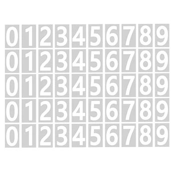 Номера почтовых ящиков снаружи, 10 комплектов светоотражающих наклеек с номерами 0-9 с липким язычком для легкого отделения подложки (2 дюйма)