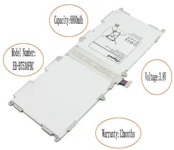 10 шт./лот 6800 мАч EB-BT530FBC Сменный Аккумулятор Для Samsung Galaxy Tab Tablet 4 10,1 