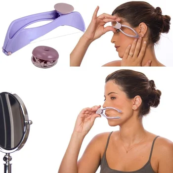 Женский мини-эпилятор для удаления волос на лице с пружинящей резьбой, средство для удаления волос для лица, косметический инструмент для макияжа своими руками для щек и бровей